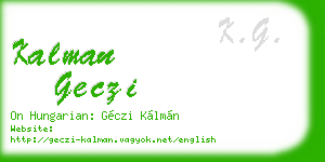 kalman geczi business card